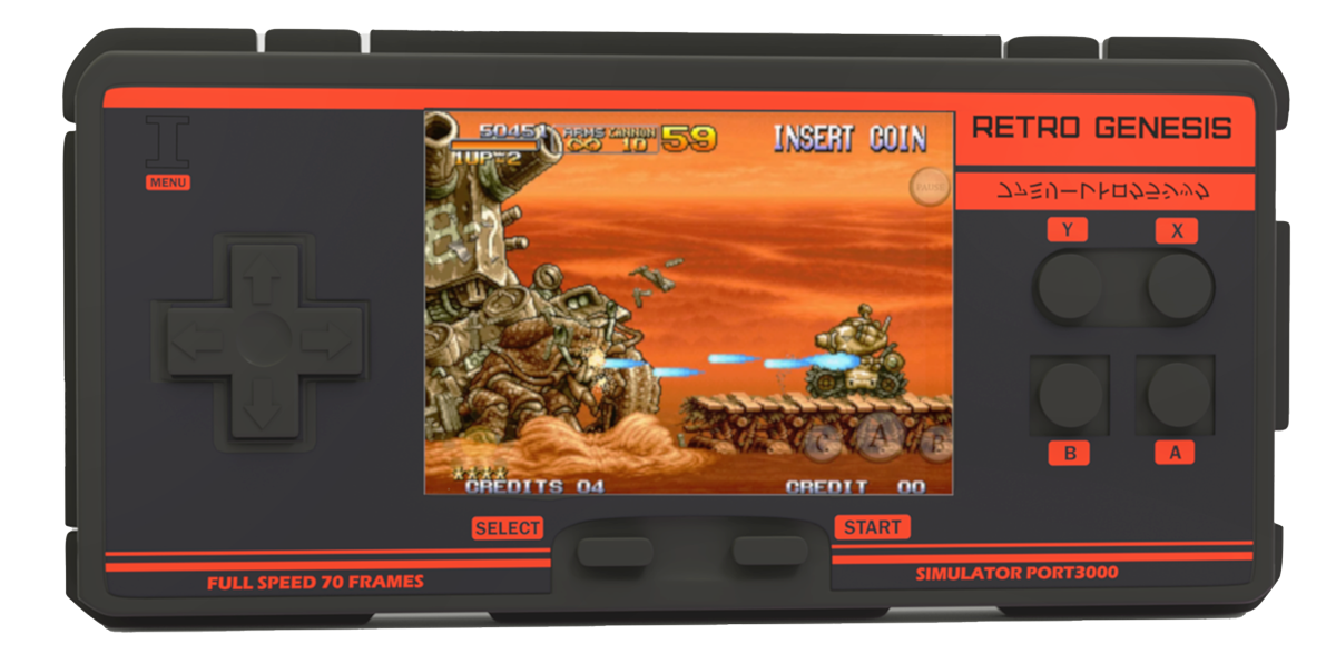 Retro Genesis Port 3000 (черно-красный)
